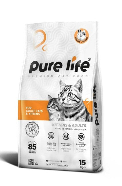 Pure Life Adult Cat Food Chicken  15kg