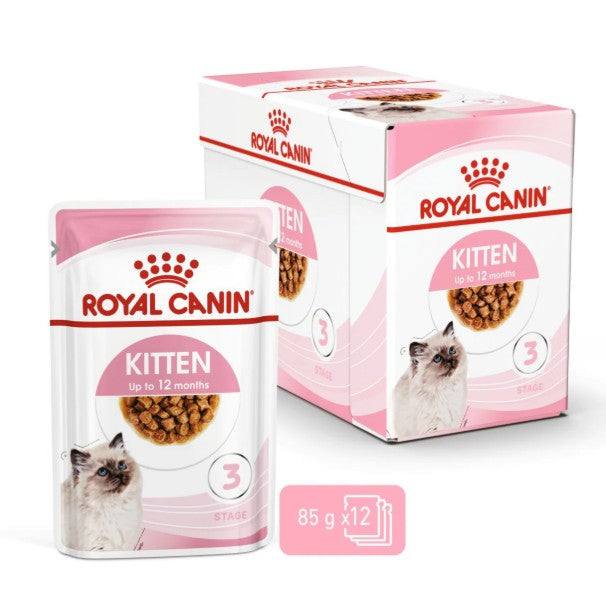 Royal Canin Feline Health Nutrition Kitten Gravy (Wet Food - Pouches) 12 x 85 g