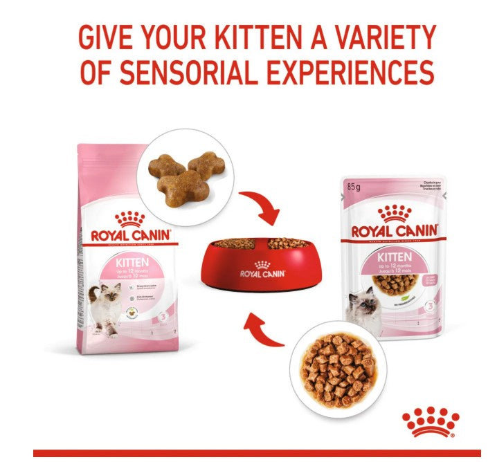 Royal Canin Feline Health Nutrition Kitten Gravy (Wet Food - Pouches) 12 x 85 g