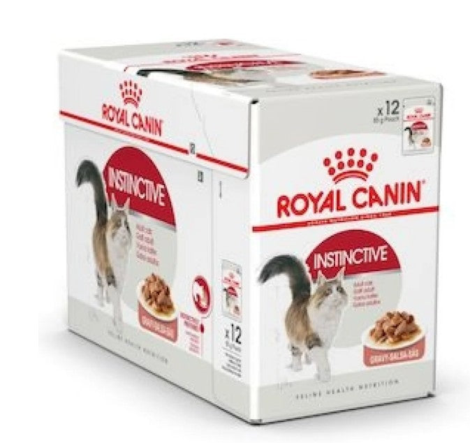 Royal Canin Feline Health Nutrition Instinctive Adult Cats Gravy (Wet Food - Pouches) 12 x 85 g