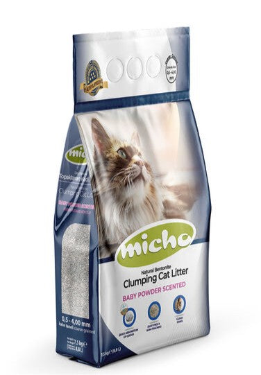 Micho Bentonite Cat Litter Baby Powder Scented 7.5kg