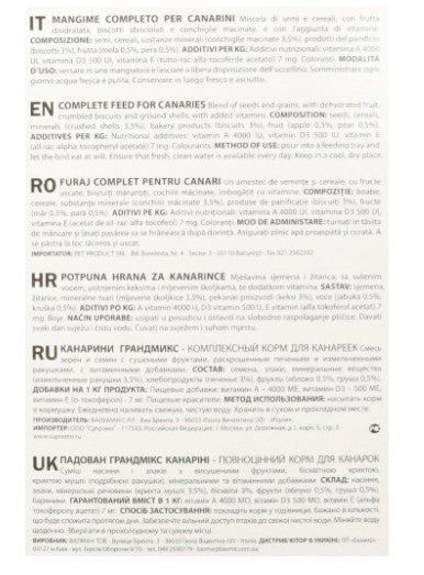 Padovan Grandmix Canarini 1 Kgs