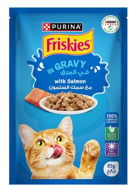 Friskies With Salmon In Gravy Wet Cat Food 85g