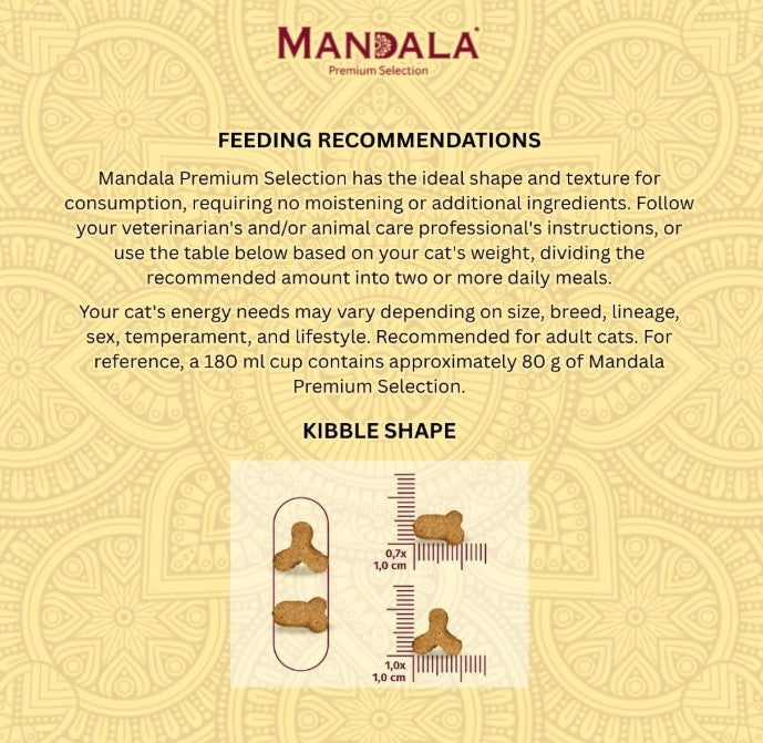 Mandala Premium Selection Adultos Chicken and Beef Dry Cat Food 7 Kgs
