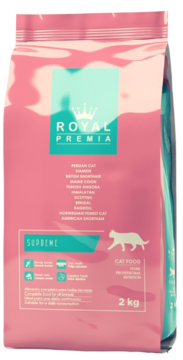 Royal Premia Supreme Complete Cat Food for All Breeds – 2 kg