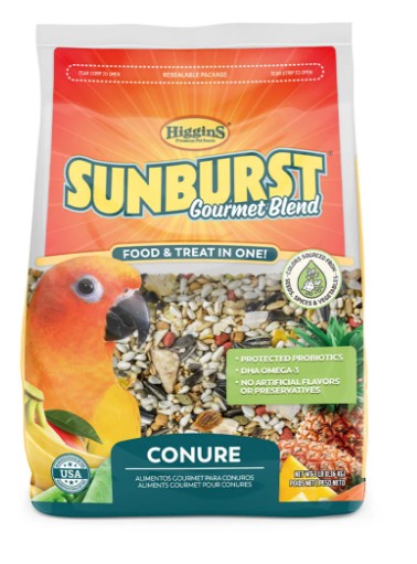 Higgins Sunburst Gourmet Blend Conure Bird Food – 3 lb (1.36 kg)