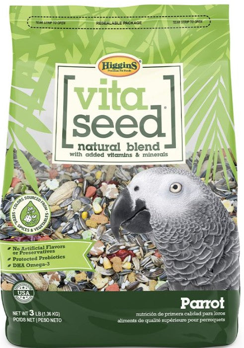 Higgins Vita Seed Natural Blend Parrot Food – 3 lb (1.36 kg)