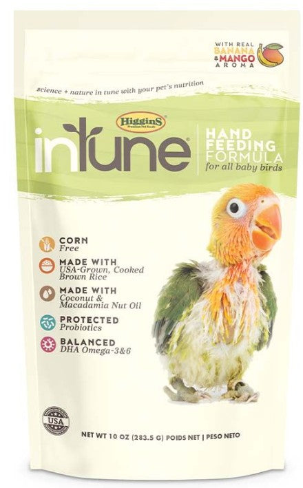 Higgins inTune Hand Feeding Formula for Baby Birds – 10 oz (283.5 g)