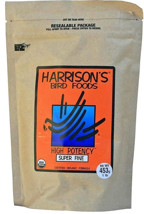 Harrison’s High Potency Super Fine Organic Bird Food – 1 lb (453 g)