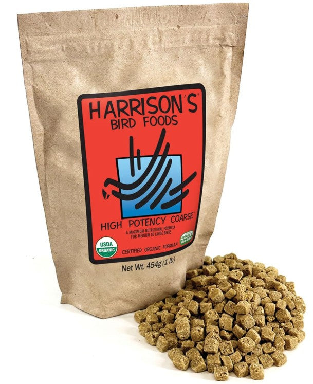 Harrison’s High Potency Coarse Organic Bird Food – 1 lb (454 g)