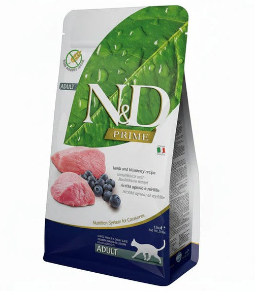 Farmina N&D Prime Lamb & Blueberry Adult Cat Food – 10kg