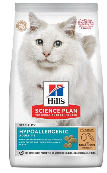 Hill’s Science Plan Hypoallergenic Adult 1+ Cat Food – No Grain - 1.5 Kgs