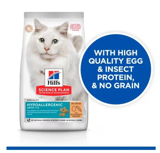 Hill’s Science Plan Hypoallergenic Adult 1+ Cat Food – No Grain - 1.5 Kgs