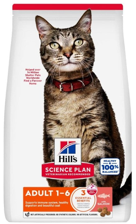 Hill’s Science Plan Adult 1–6 Cat Food with Salmon - 3 Kgs