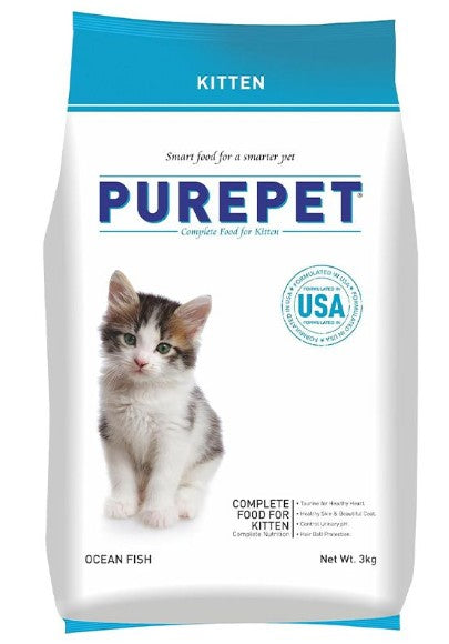 Purepet Complete Food for Kitten – Ocean Fish 3kg