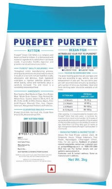 Purepet Complete Food for Kitten – Ocean Fish 3kg