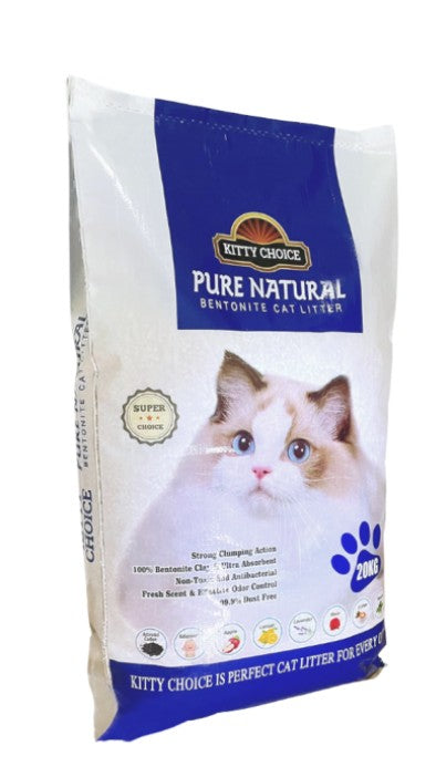 Kitty Choice Pure Natural Bentonite Cat Litter – 20kg