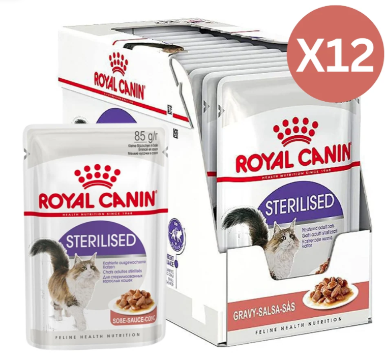 Royal Canin Feline Health Nutrition Sterilised Gravy  12 × 85g