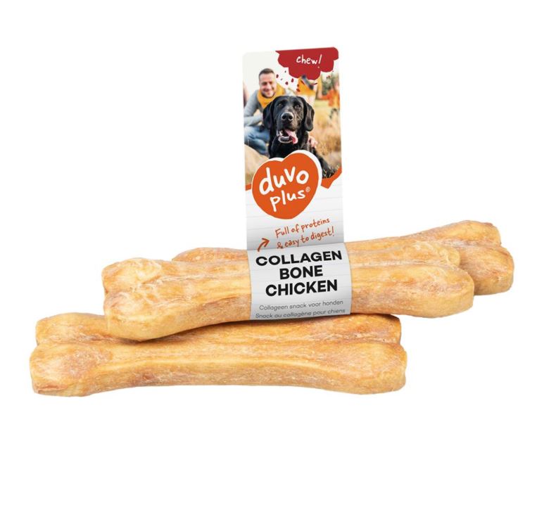 Duvo+ Chew! Collagen Bone Chicken 10.5cm  1 Piece  55g(4pcs)