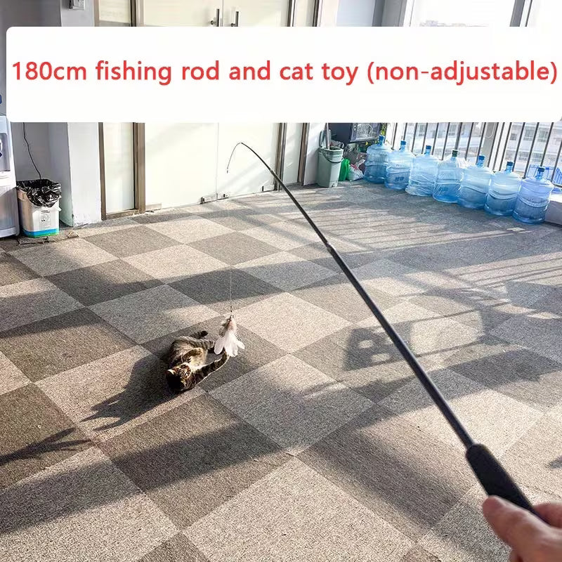 Cat Toy Wand with Artificial Feather