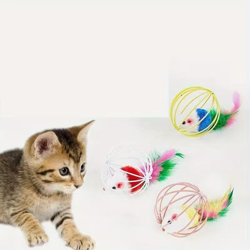 Caged Mouse Random Cat Toy
