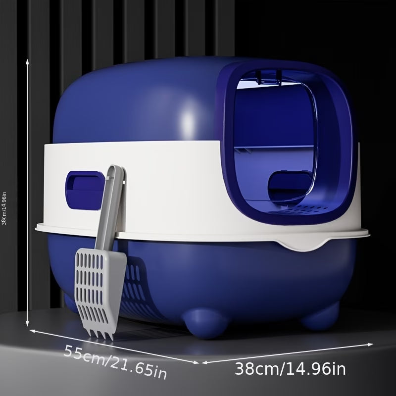 Fully Enclosed Large Cat Litter Box Set