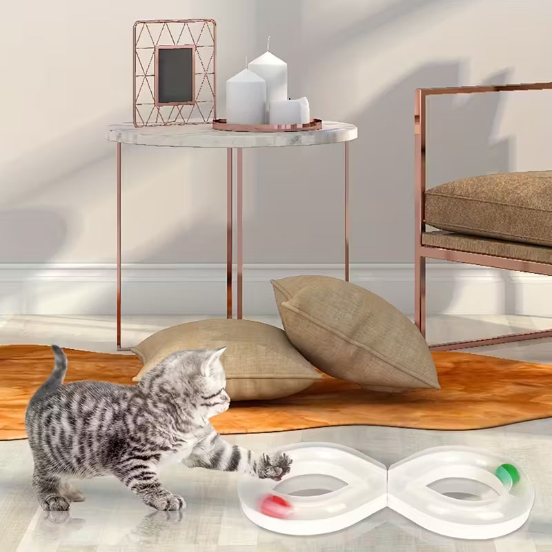 Interactive Cat Turntable Track