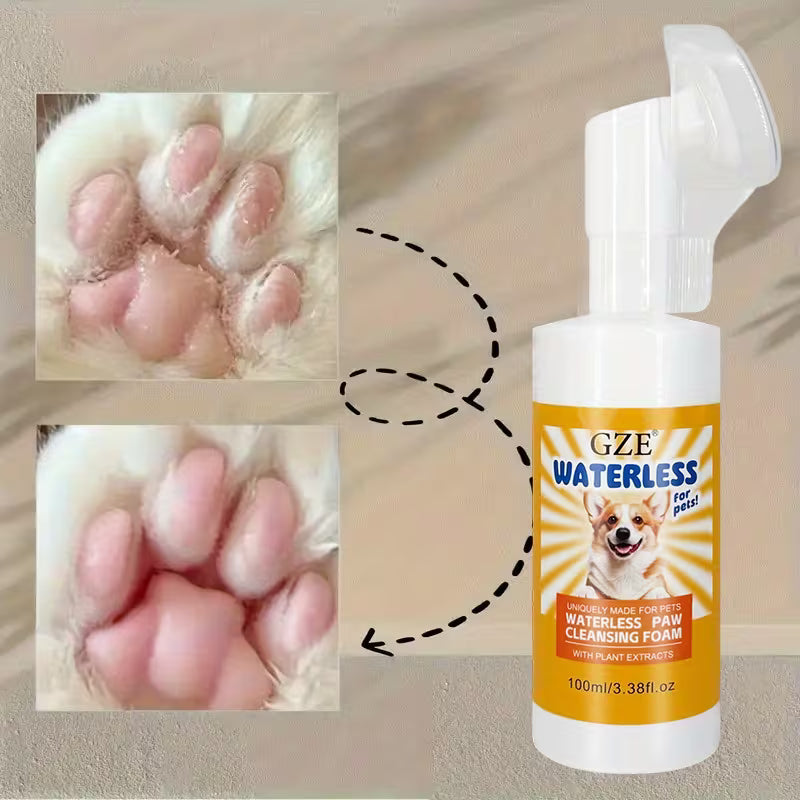 GZE Waterless Paw Cleaning Foam for Dogs And Cats