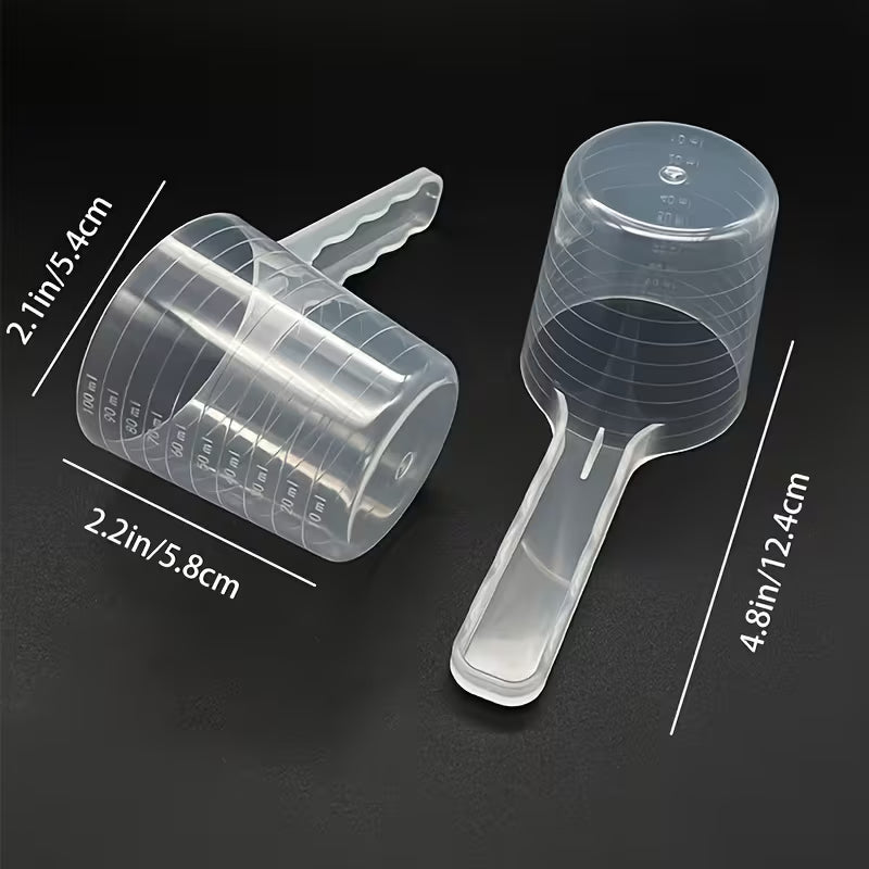 Transparent Pet Feeding Spoon with Measurement Markings