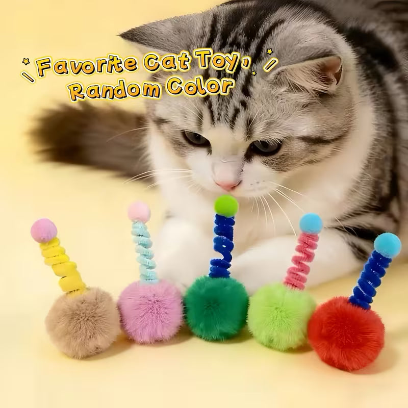 Colorful Spring Ball Cat Toy