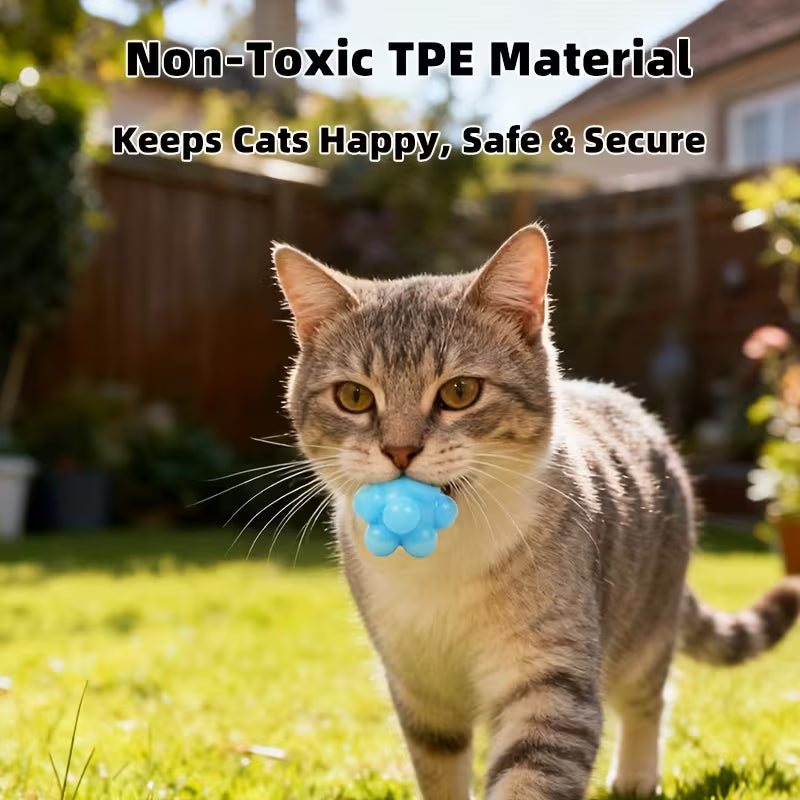 Green High-Visibility Bounce Ball Cat Toy