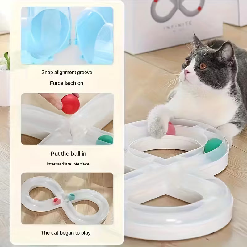 Interactive Cat Turntable Track