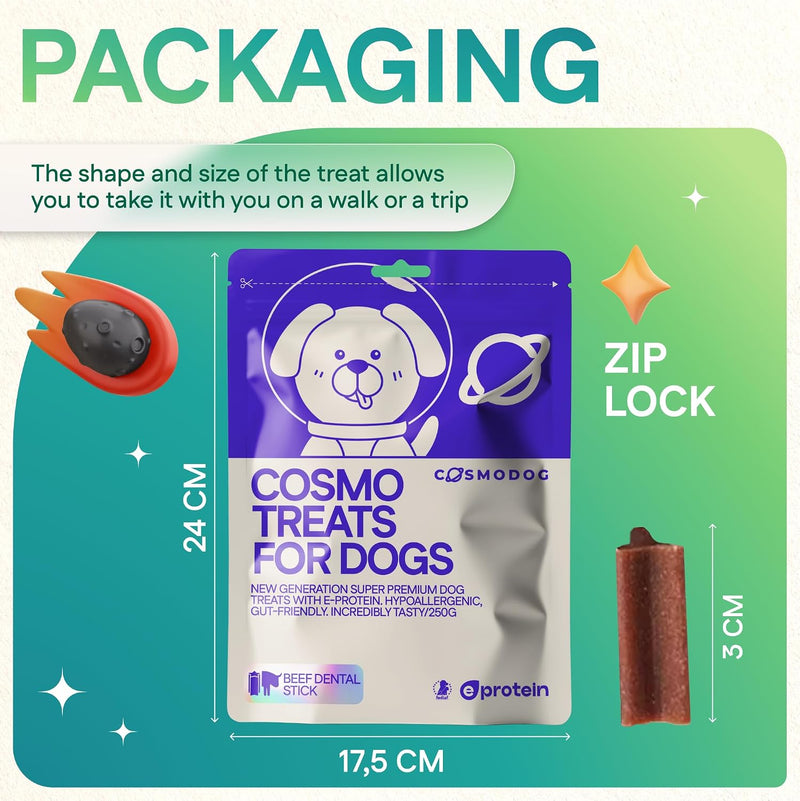 Cosmodog Beef Dental Stick Dog Treats  Doypack
