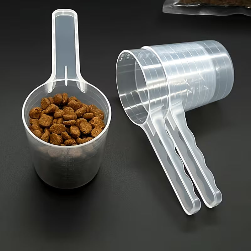 Transparent Pet Feeding Spoon with Measurement Markings