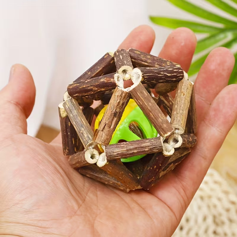 Interactive Rattan Cage Cat Toy