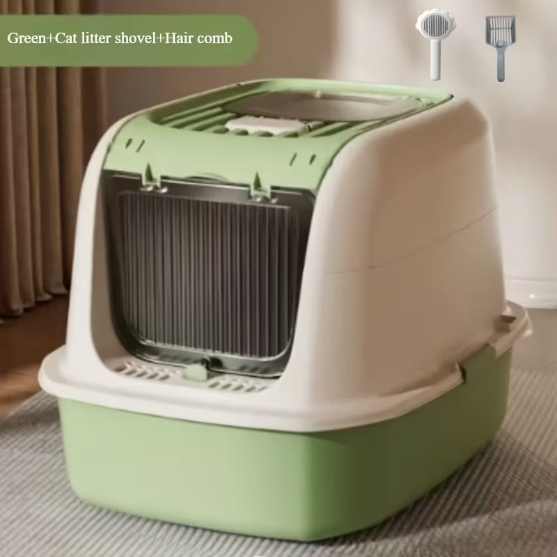 Litter Box with Litter Scoop and Pet Comb
