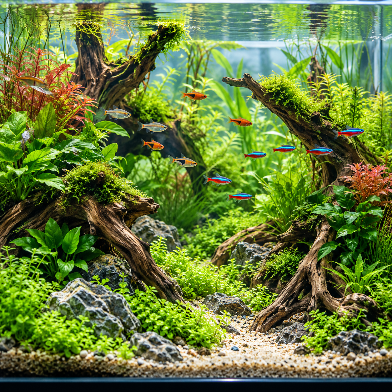 Planted freshwater aquarium