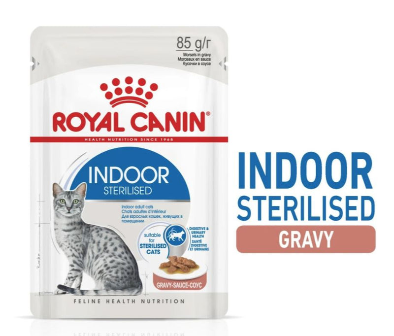 Feline Health Nutrition Indoor Gravy (Wet Food - Pouches) 12 x 85 g