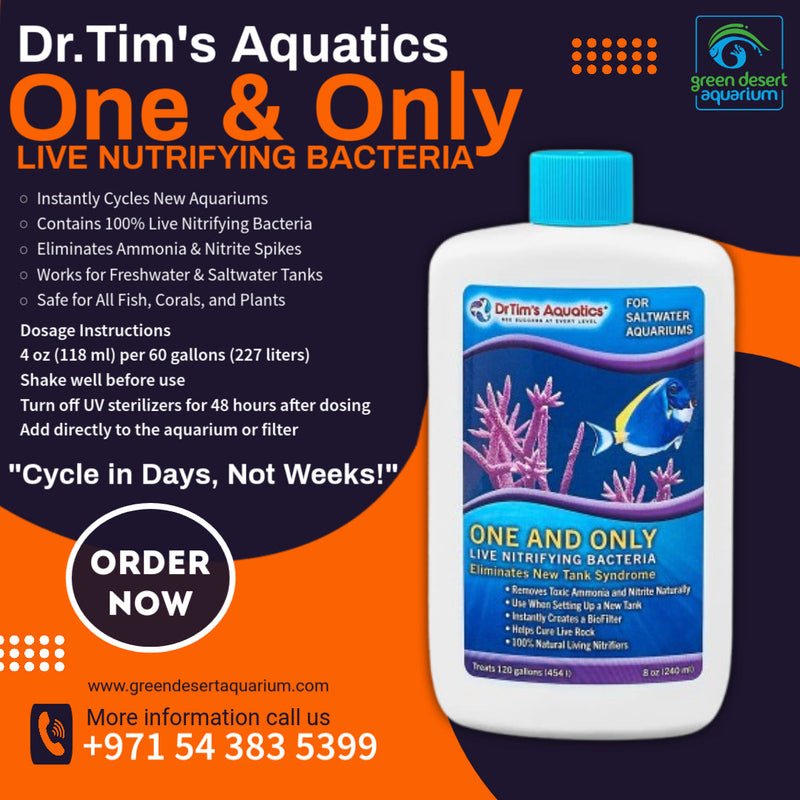 One & Only Live Nitrifying Bacteria – Instant Aquarium Cycling Solution