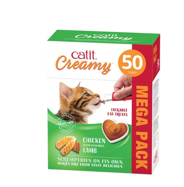 Catit Creamy Treats Mega Pack Chicken with Lamb Tubes