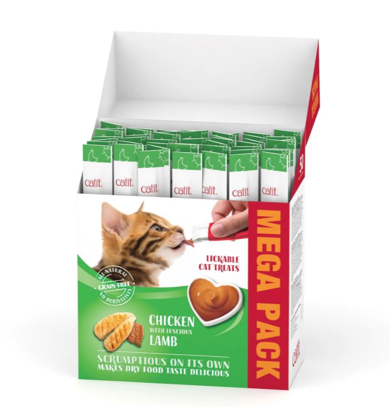 Catit Creamy Treats Mega Pack Chicken with Lamb Tubes