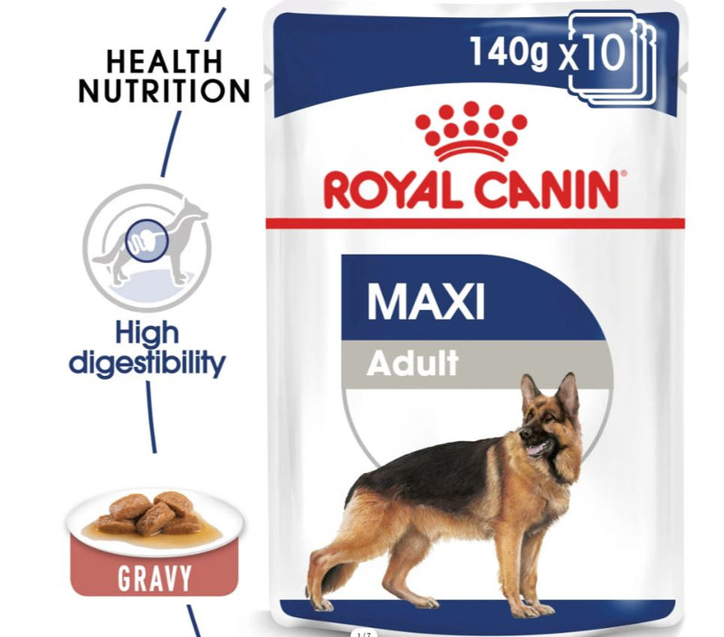 Size Health Nutrition Maxi Adult (Wet Food - Pouches) 10 x 140 g