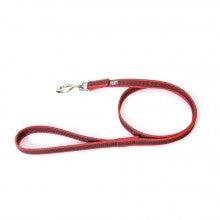 COLOR & GRAY WITH HANDLE LEASH - RED-GRAY / WIDTH 2CM & LENGTH 1.2 M