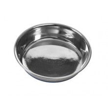 BUSTER STAINLESS STEEL SHALLOW DISH BLUE BASE SS