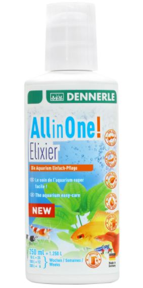 Dennerle All In One! Elixier 500 Ml – Komplett-Pflege Für Süßwasser-Aquarium Mit Fischen & Pflanzen