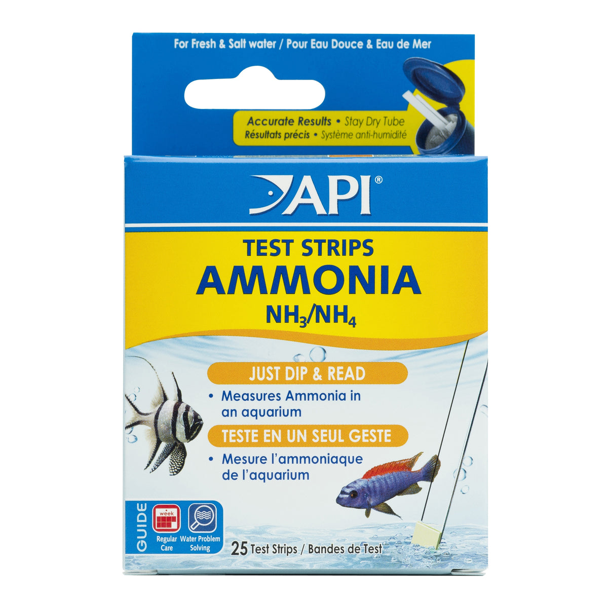 API - AMMONIA NH3/NH4 TEST STRIPS, 25 COUNT — Green Desert Aquarium ...