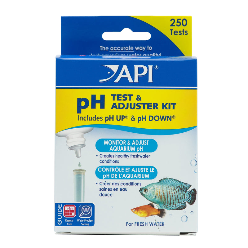 API - PH FRESHWATER AQUARIUM TEST & ADJUSTER COMBO KIT, 250 COUNT