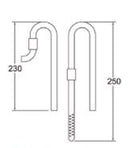 CHIHIROS - Metal Jet Pipe (12mm/16mm Outflow)- (12mm/16mm Inflow)