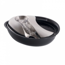 STAINLESS STEEL/PLASTIC FOUNTAIN RAINDROP STYLE - WHITE 60OZ (1.8 L)