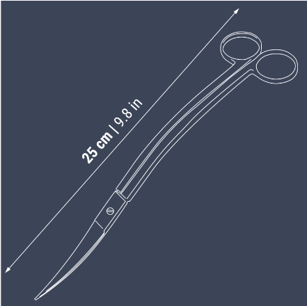 DENNERLE - Plant Scissors Curved, 25 cm
